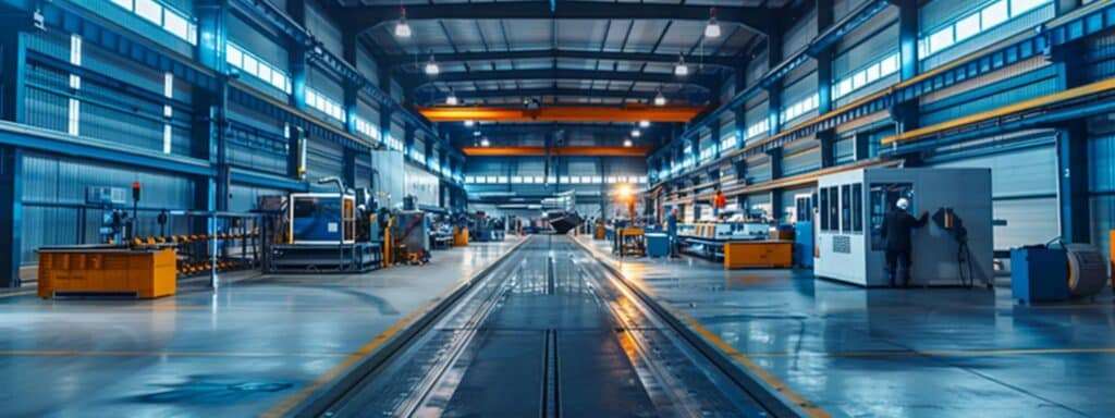 a high-tech sheet metal fabrication facility buzzes with activity as engineers monitor advanced quality control systems, showcasing precision instruments and meticulous inspections to ensure flawless production amidst challenges of material variability.